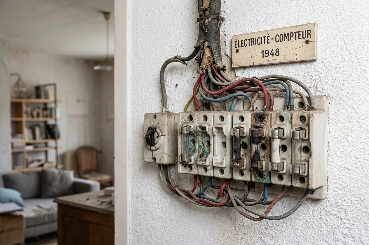 Électricien à Saint-Denis — avant (chantier 1)